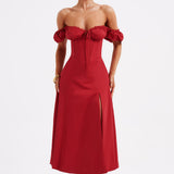 Courtney Midi Dress - Red