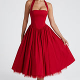 Cressida Red Midi Dress