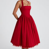 Cressida Red Midi Dress