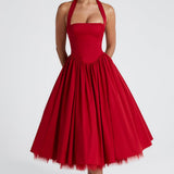 Cressida Red Midi Dress