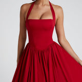 Cressida Red Midi Dress