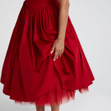 Cressida Red Midi Dress