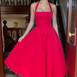 Cressida Red Midi Dress