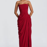 Cyra Maxi Dress - Deep Red