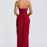 Cyra Maxi Dress - Deep Red