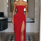 Cyra Maxi Dress - Deep Red