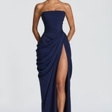 Cyra Maxi Dress - Navy Blue