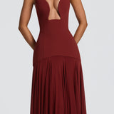 Cyrene Maxi Dress - Deep Rust Brown