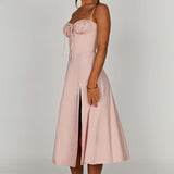 Deanna Midi Dress - Powder Pink