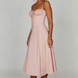 Deanna Midi Dress - Powder Pink