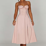 Deanna Midi Dress - Powder Pink