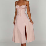 Deanna Midi Dress - Powder Pink
