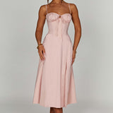 Deanna Midi Dress - Powder Pink