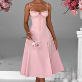 Deanna Midi Dress - Powder Pink
