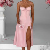 Deanna Midi Dress - Powder Pink