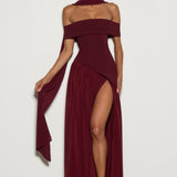 Delilah Maxi Dress - Cherry Patent