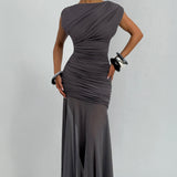 Demelza Maxi Dress - Dark Gray