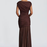 Demelza Maxi Dress - Plum Brown