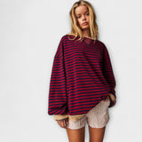 Maarja | Csíkos Oversized Pulóver