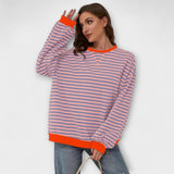 Maarja | Csíkos Oversized Pulóver
