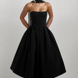 Edith Midi Dress - Black