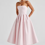 Edith Midi Dress - Pink
