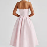 Edith Midi Dress - Pink