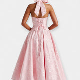 Joana | Midi Dress with Open Back and Lacing