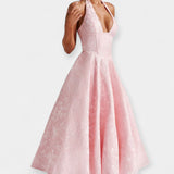 Joana | Midi Dress with Open Back and Lacing