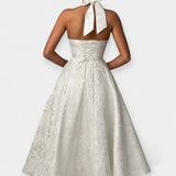 Maya | Midi Dress with Open Back and Lacing