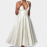 Maya | Midi Dress with Open Back and Lacing