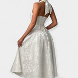 Joana | Midi Dress with Open Back and Lacing