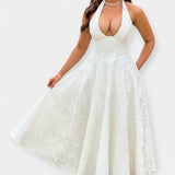 Maya | Midi Dress with Open Back and Lacing