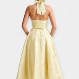 Maya | Midi Dress with Open Back and Lacing