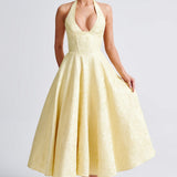 Effie Midi Dress - Lemon