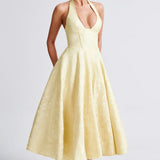 Effie Midi Dress - Lemon