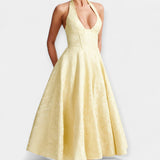 Maya | Midi Dress with Open Back and Lacing