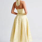 Effie Midi Dress - Lemon
