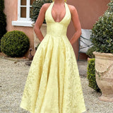 Effie Midi Dress - Lemon