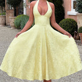 Effie Midi Dress - Lemon