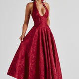 Effie Midi Dress - Red