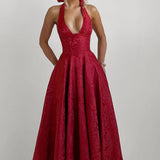 Effie Midi Dress - Red