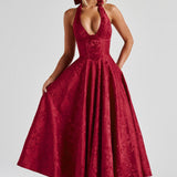 Effie Midi Dress - Red