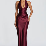 Elowen Maxi Dress - Cherry Patent