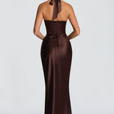 Elowen Maxi Dress - Plum Brown