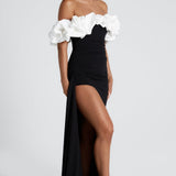 Elsie Maxi Dress - Black/White
