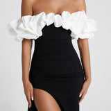 Elsie Maxi Dress - Black/White