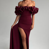 Elsie Maxi Dress - Cherry Patent