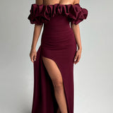 Elsie Maxi Dress - Cherry Patent