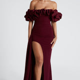 Elsie Maxi Dress - Cherry Patent